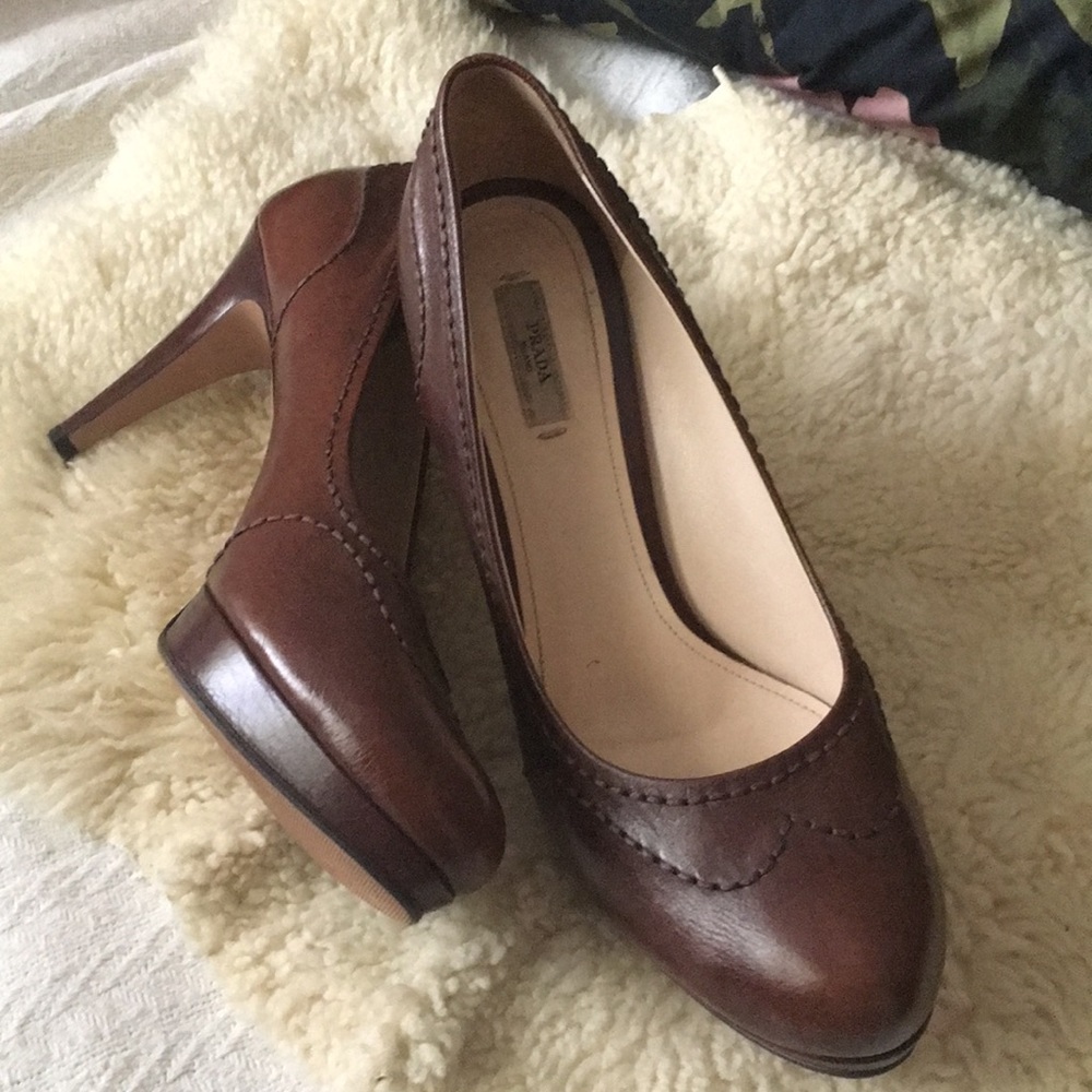 Prada Oxford Platform heels